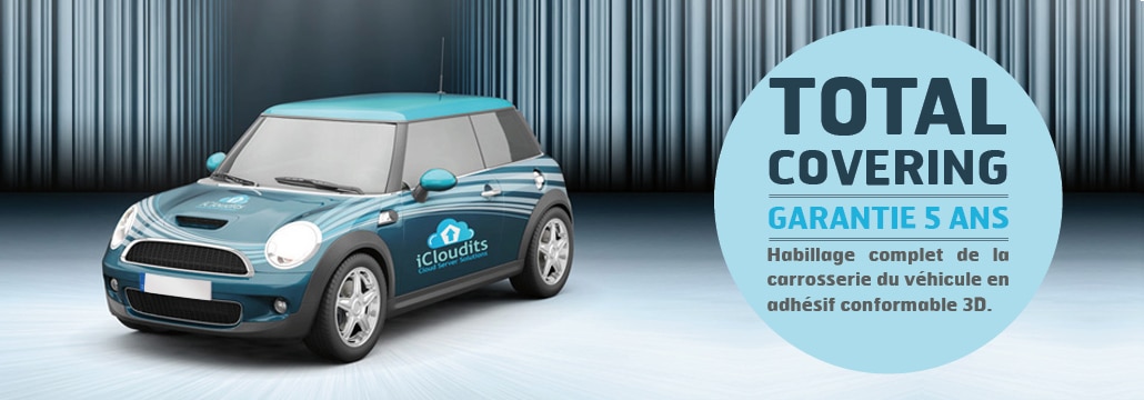 Fabrication et pose de total covering sur voiture.