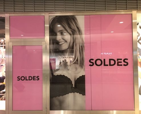 Visuels soldes réseau magasins prêt-à-porter